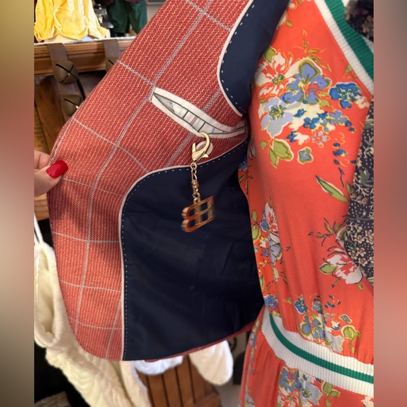 Elie Balleh Women's Pink Plaid Blazer - Picture 3 of 6